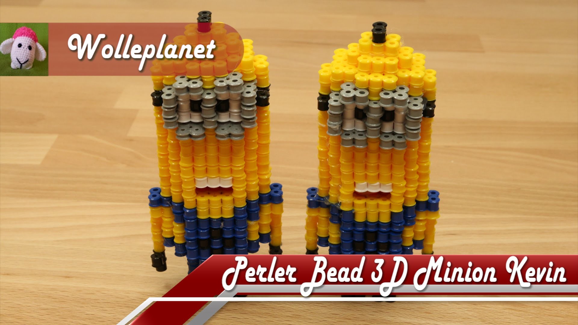 Perler Bead 3D Minion Kevin