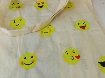 Tasche verschönern | Smile Emotion Tasche | Instagram Whatsapp Twitter Like