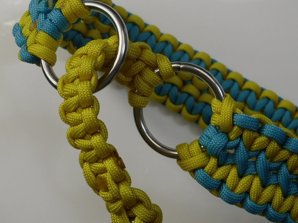 Zugstopp Halsband aus Paracord für Vierbeiner - Paracord Flechten Anleitung in Deutsch auch als Blog