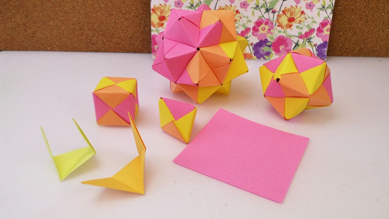 Sonobe Origami Übersicht | Modulares Origami aus 3, 6, 12 & 30 Elementen | Gleiche Grundlage