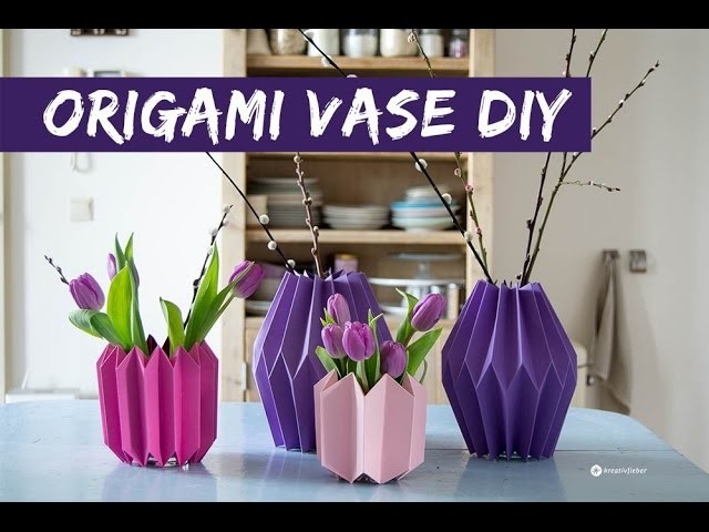 DIY Origami Vasen falten