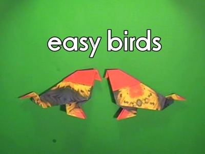 Easy bird. kleiner  Vogel Origami Tutorial sehr leicht