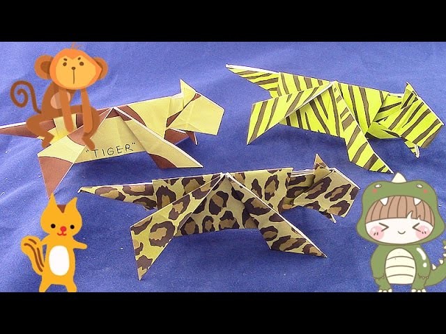 【Origami Schulstunde】Wie man ein Tiger falten? 01332+de