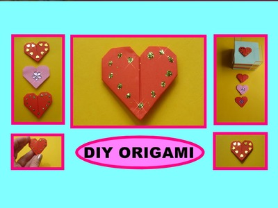 DIY Origami Heart, Gift Ideas for Mothers day. Origami Herz Geschenk zum Muttertag