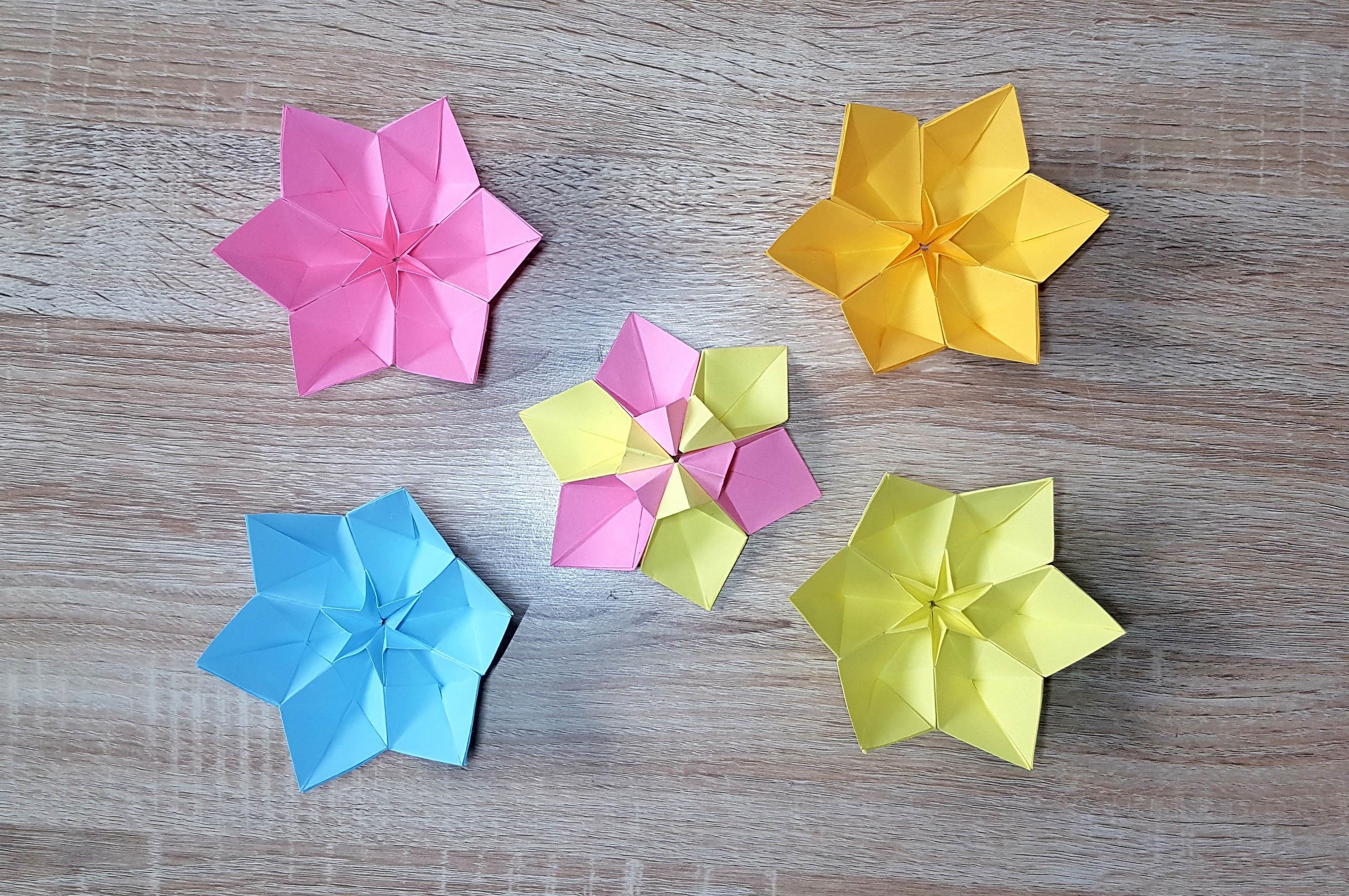 Ellie"s BlumenSpecial- Origami Blume falten (Narzisse). Origami Flower