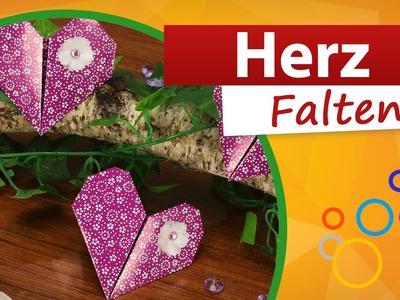 Herz falten ◪ Origami Herz falten ✂ Muttertag trendmarkt24