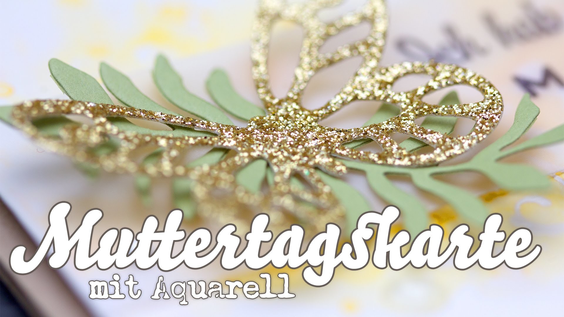 KARTE - Muttertagskarte mit Aquarellhintergrund