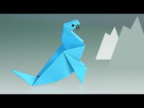 Origami Robbe. Origami Papierfaltkunst lerner