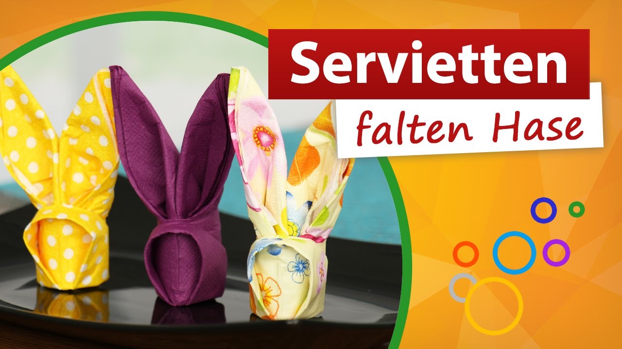 Servietten falten Hase ♥ Ostertisch dekorieren! - trendmarkt24