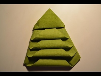 Servietten falten: Tannenbaum. Weihnachtsdeko. Napkin Folding
