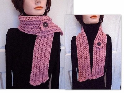 Easiest Crochet scarf - Skinny Scarf - unisex scarf - crochet pattern