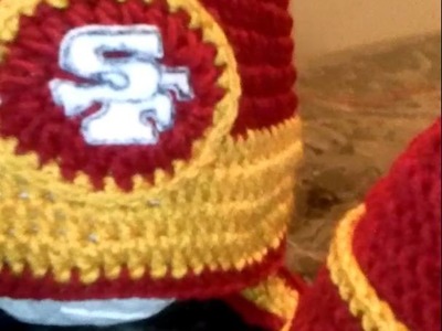 Crochet SanFrancisco49ersBeanies.Gorros.DESF49ERS