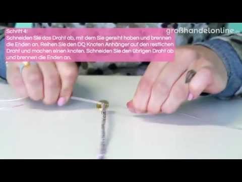 DIY: Armband mit Macramé Draht und DQ Knotenverschluss