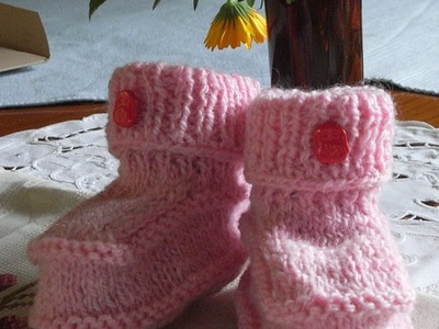 Baby stiefeletten stricken*Baby Boots*Knitting booties*Tutorial Handarbeit