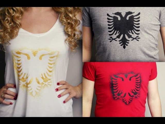 DIY T-Shirt selbst bedrucken mit Shqiponje Muster