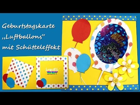 DIY Tutorial Karte: Geburtstagskarte "Luftballons" | kreativBUNT