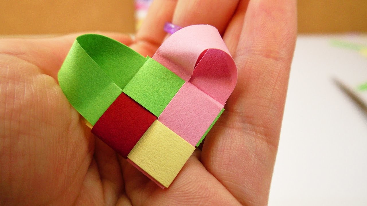 Muttertag Last Minute Idee | Fröbel Herz aus Papierstreifen | einfach & super schön | Geschenk Idee