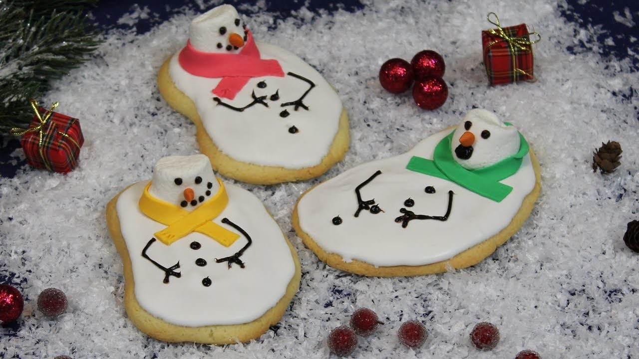Melted Snowman Cookies. geschmolzene Schneemann Kekse