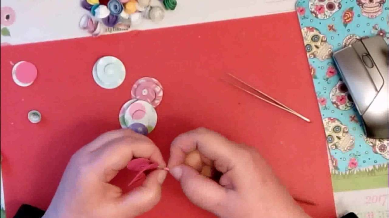 Papierrosen Aus Einem Kreis Selber Machen    1