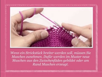 Rechte Maschen zunehmen | Strickenlernen.ch