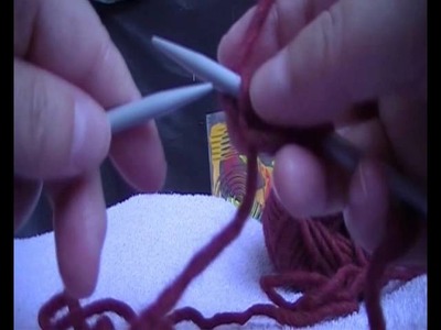 Stricken für Linkshänder, der Anfang in der Mitte