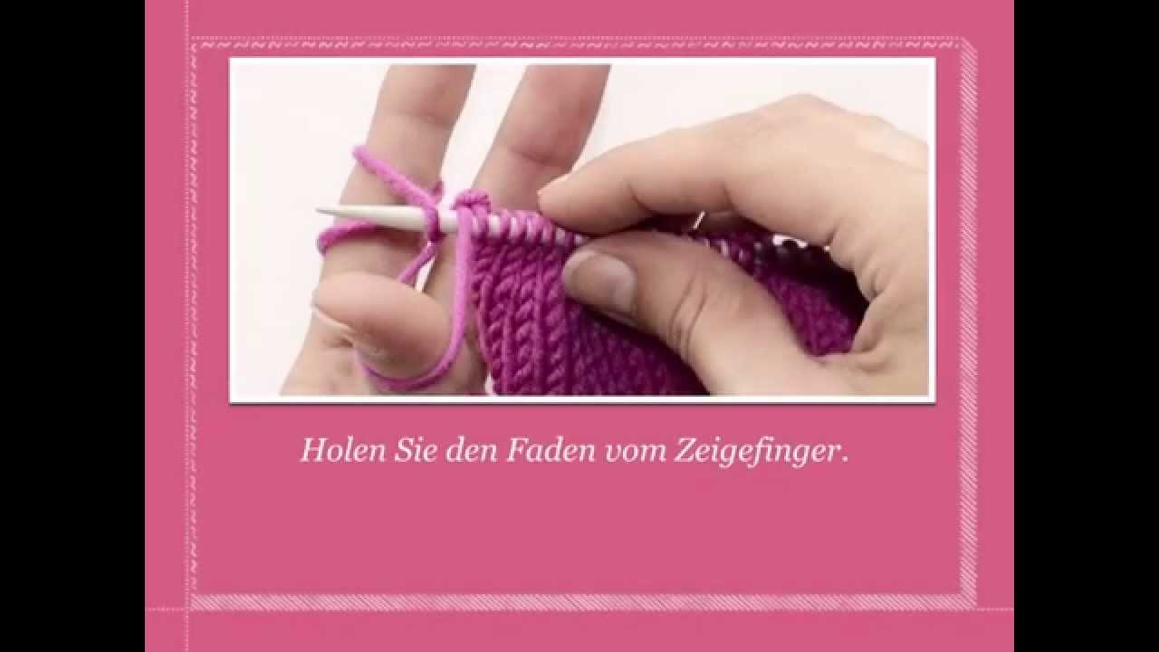 Mehrere Maschen zunehmen | Strickenlernen.ch