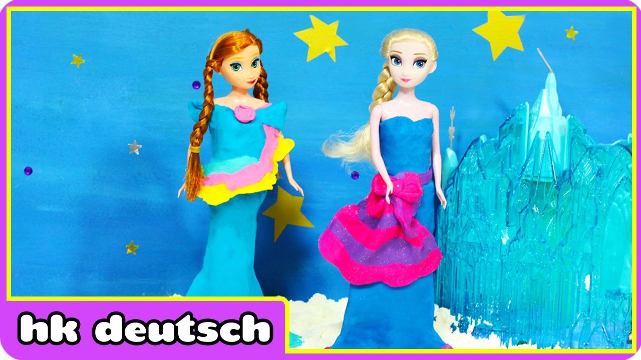Disney Gefrorene Eiskönigin Elsa Kleid mit Knete - Playdoh Dress For Frozen Ice Queen Elsa | Knete