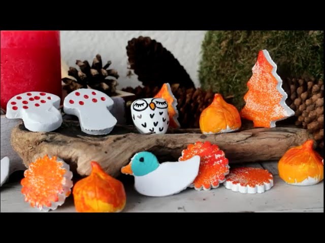 DIY: Herbstliche Deko Kleinteile aus Ton (lufttrocknend) basteln *Für Kinder*