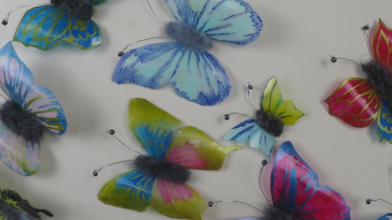 Schmetterlinge aus Plastikflaschen basteln ❁ Deko Ideen mit Flora-Shop