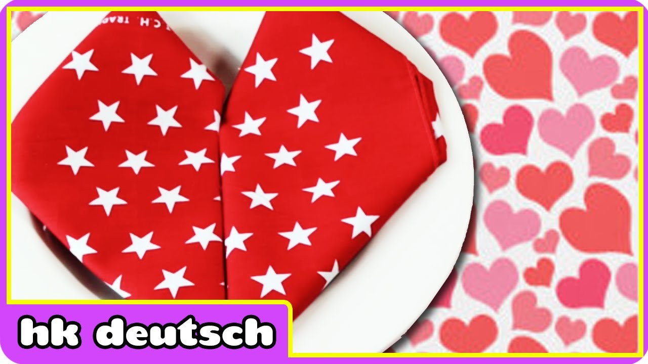 Valentinstag Sonder Herz Serviette - Valentine Day Special Heart Napkin | Selber Machen