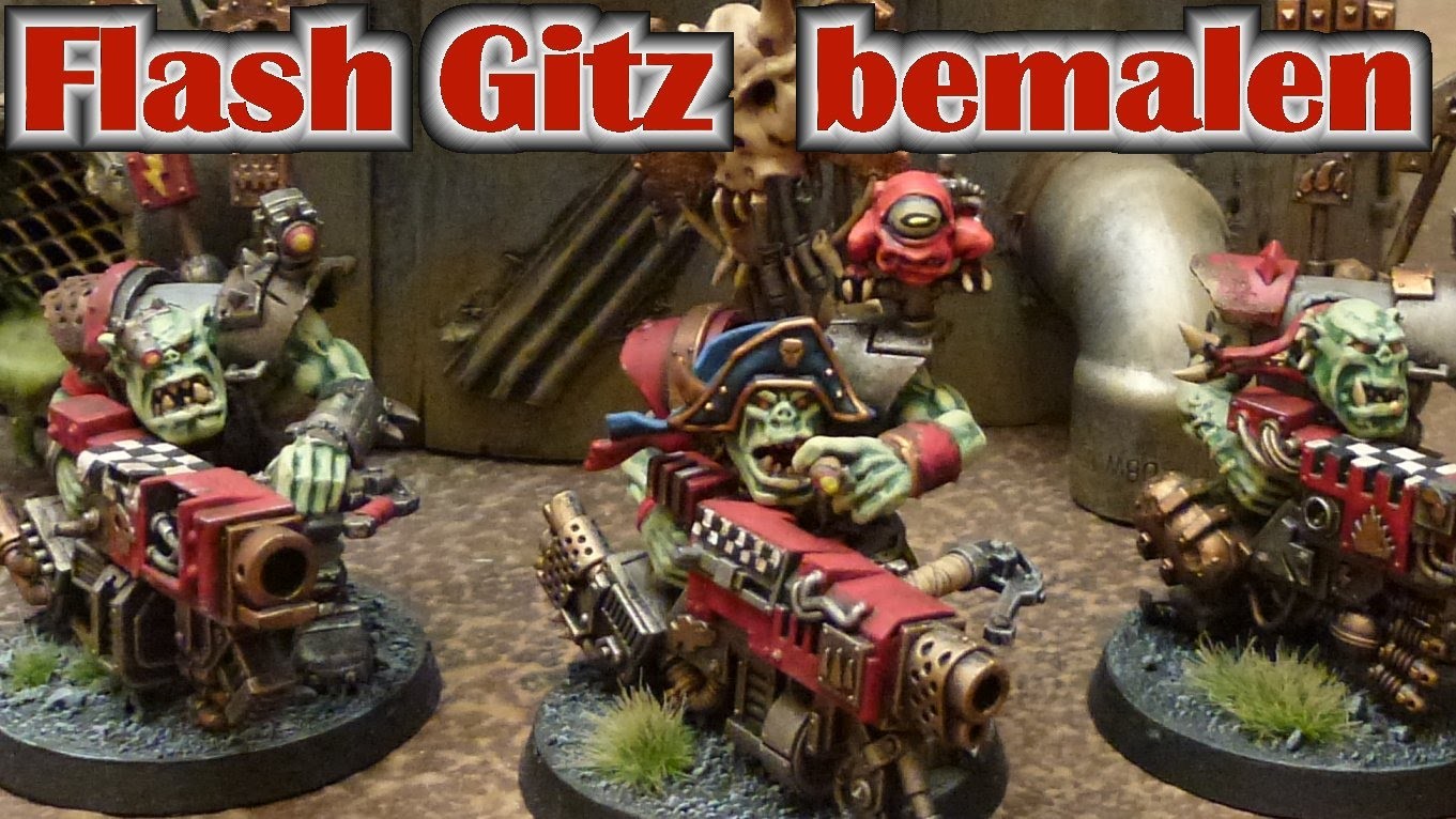 Warhammer 40K Ork Flash Gitz Posaz Bemal Tutorial für Anfänger und Fortgeschrittene mit Naßpalette