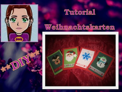 Weihnachtskarte basteln #03 mit Bügelperlen