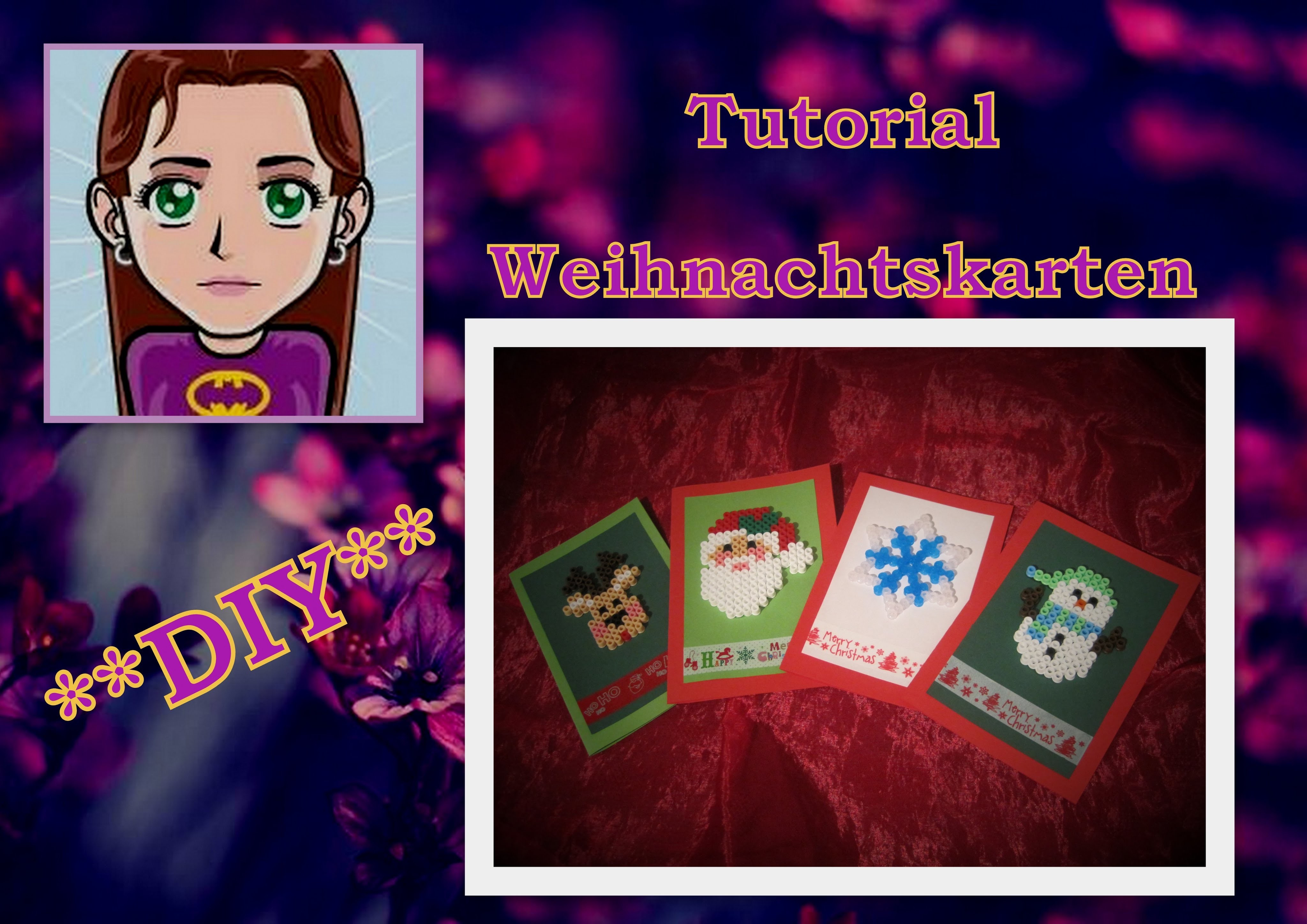 Weihnachtskarte basteln #03 mit Bügelperlen