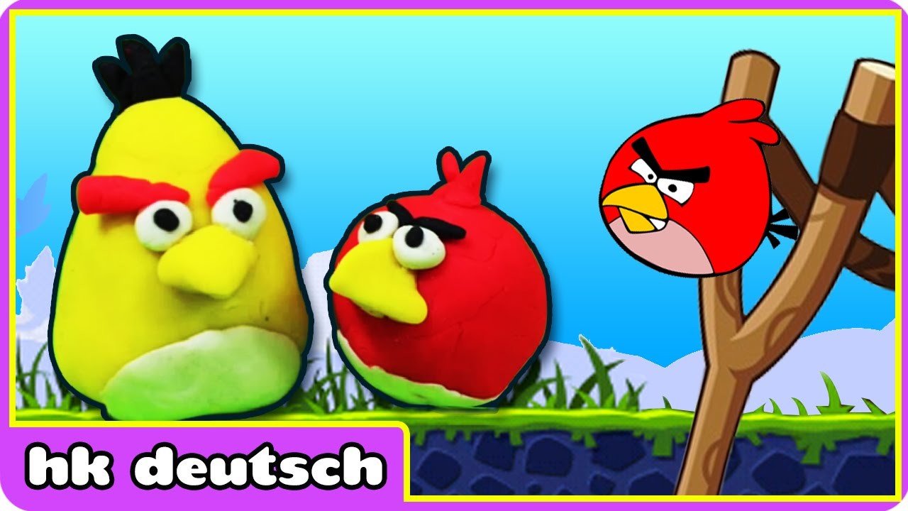 Wie Man Knete Machen How To Make Play Doh Angry Birds | Play Doh Knete Videos