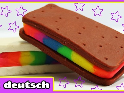 Wie Man Knete Regenbogen Sandwich  Eis Play doh Rainbow Icecream Sandwich | Knete | Play Doh Videos