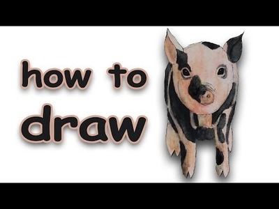 DIY | How To Draw a Pig | Watercolor pencils - Aquarellstifte | timelapse
