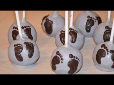 Cake Pops mit Baby Füßen. Füßchen - Baby Cake Pops DIY
