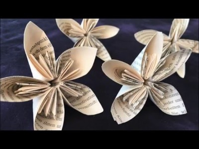DIY: Papierblume aus alten Buchseiten
