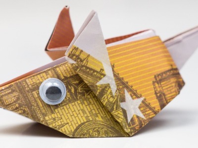 Geldgeschenk Idee: Maus falten, Origami Anleitung