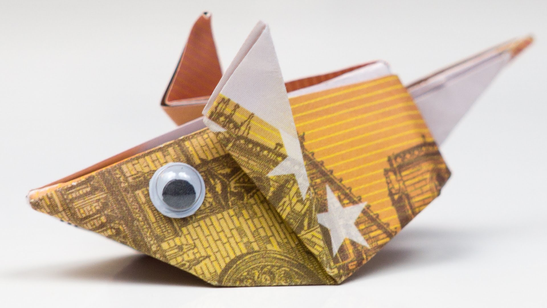 Geldgeschenk Idee: Maus falten, Origami Anleitung