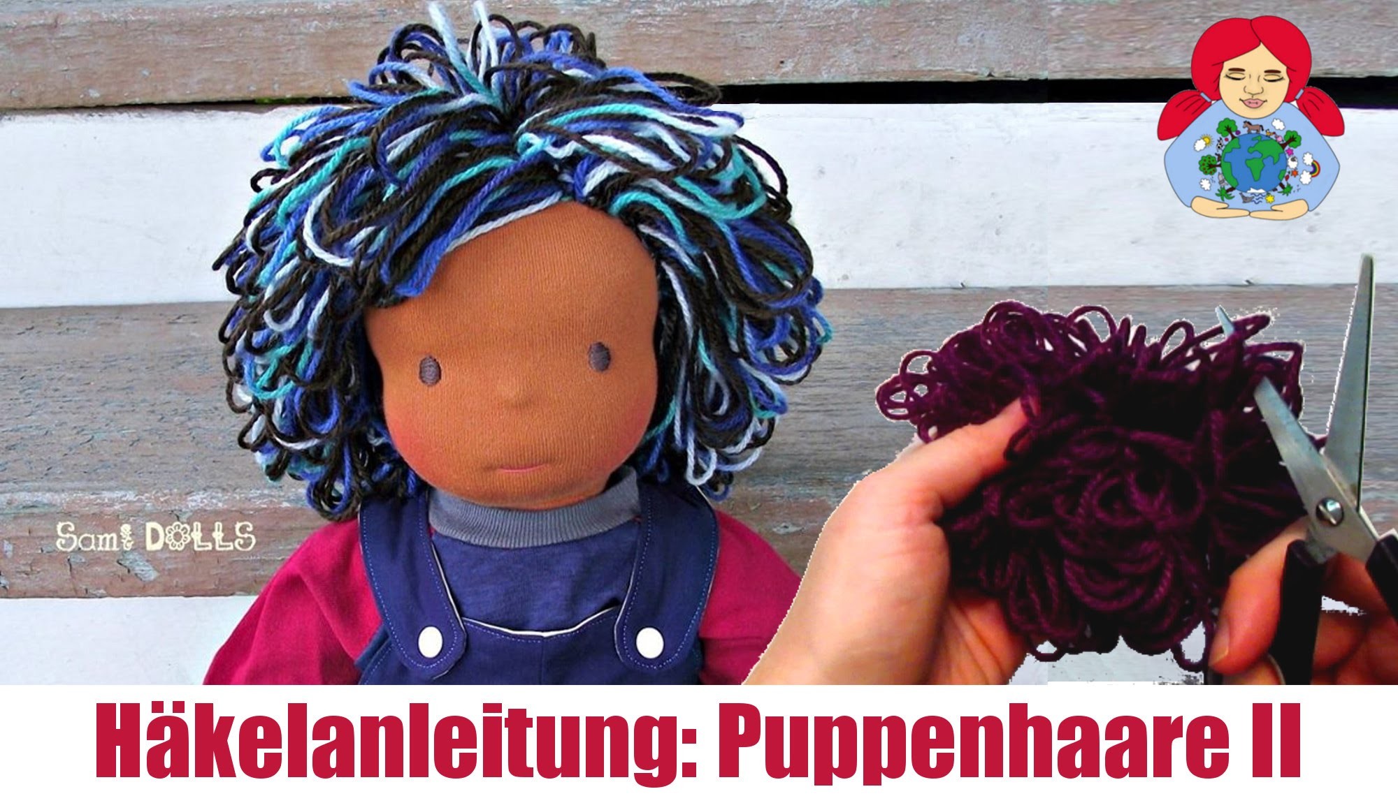 DIY | Puppenhaare mit Schlingenstich häkeln | Sami Dolls Häkelanleitung