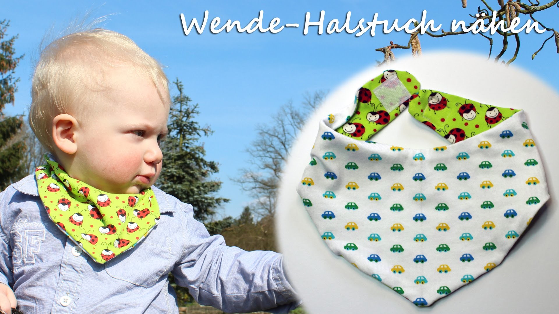 DIY Nähen für Anfänger: Wende-Halstuch (Sabberlätzchen) für Babys und Kinder nähen | kreativBUNT