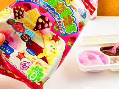 Popin Cookin' DIY Süßigkeiten Kracie | Erdbeerkuchen Schoko & Streusel | DIY Candy