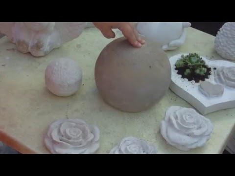 DIY - Beton giessen - Beton Kugel Gartenkugel in einem Ball giessen