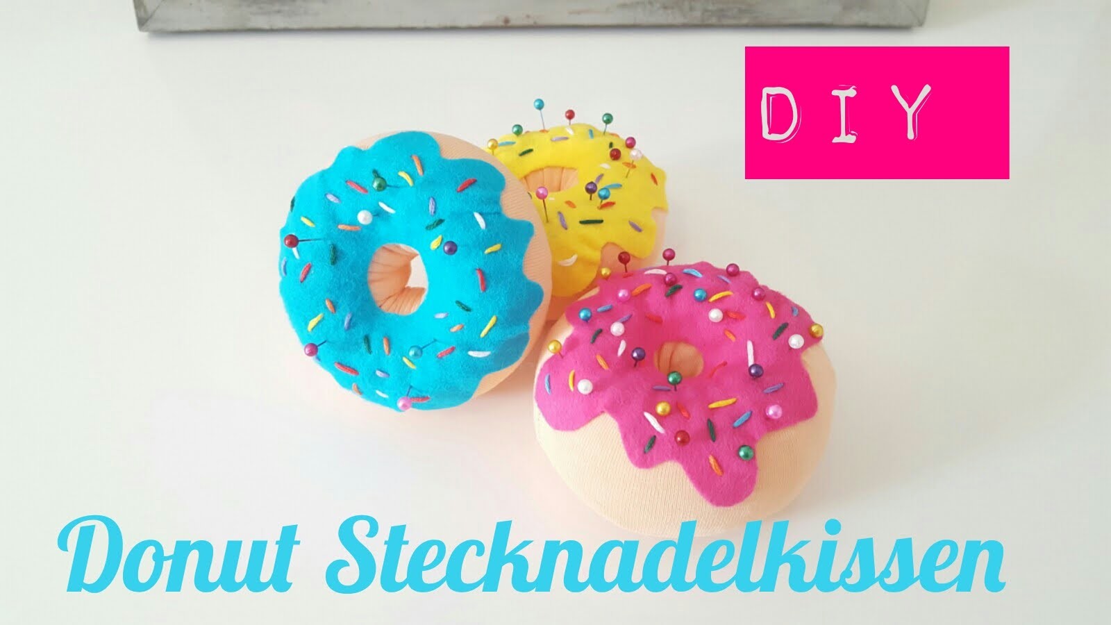 DIY Stecknadelkissen Donut selber machen (No Sew)