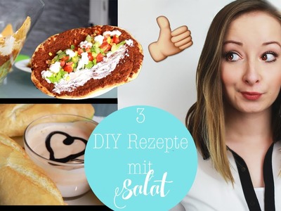 DIY FOOD mit Salat ♡ Lahmacun⎢Tacco-Salat ⎢ Baguette ⎢ gesund, schnell & lecker!