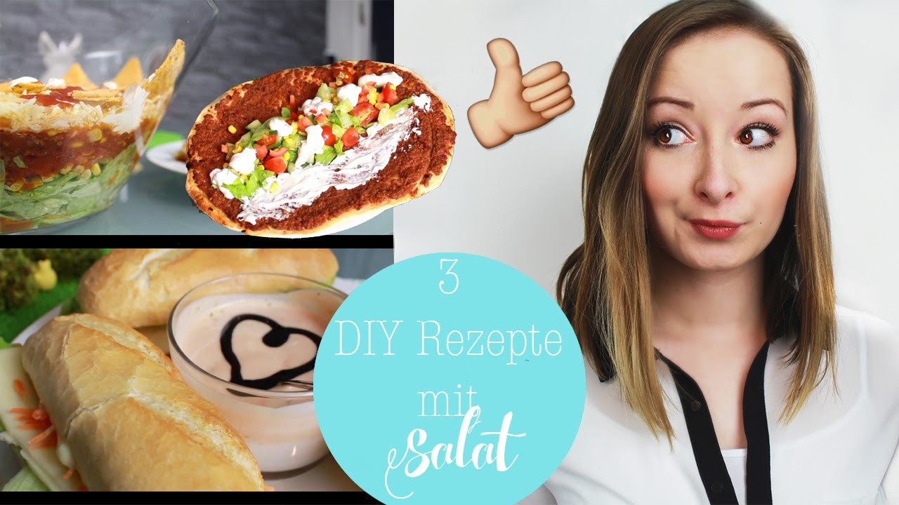 DIY FOOD mit Salat ♡ Lahmacun⎢Tacco-Salat ⎢ Baguette ⎢ gesund, schnell & lecker!