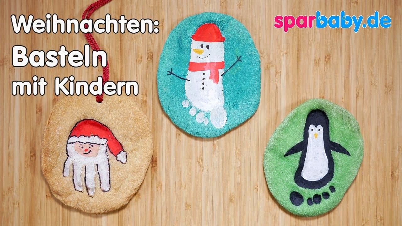 DIY Weihnachten basteln mit Kindern - Salzteigbilder
