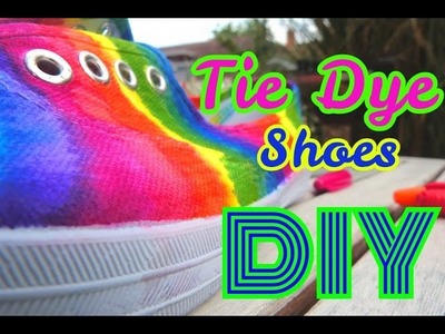 DIY- Tie Dye Schuhe mit Sharpies (Permanent Marker) Tutorial #HapbeeSummer |oOBeeHappyOo