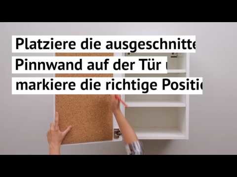 DIY Tutorial für eine Kork-Pinnwand für die Küche.